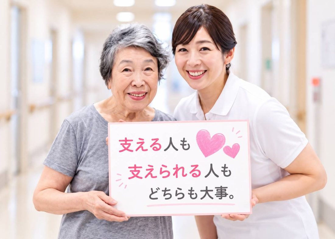 支える人と支えられる人のイメージ